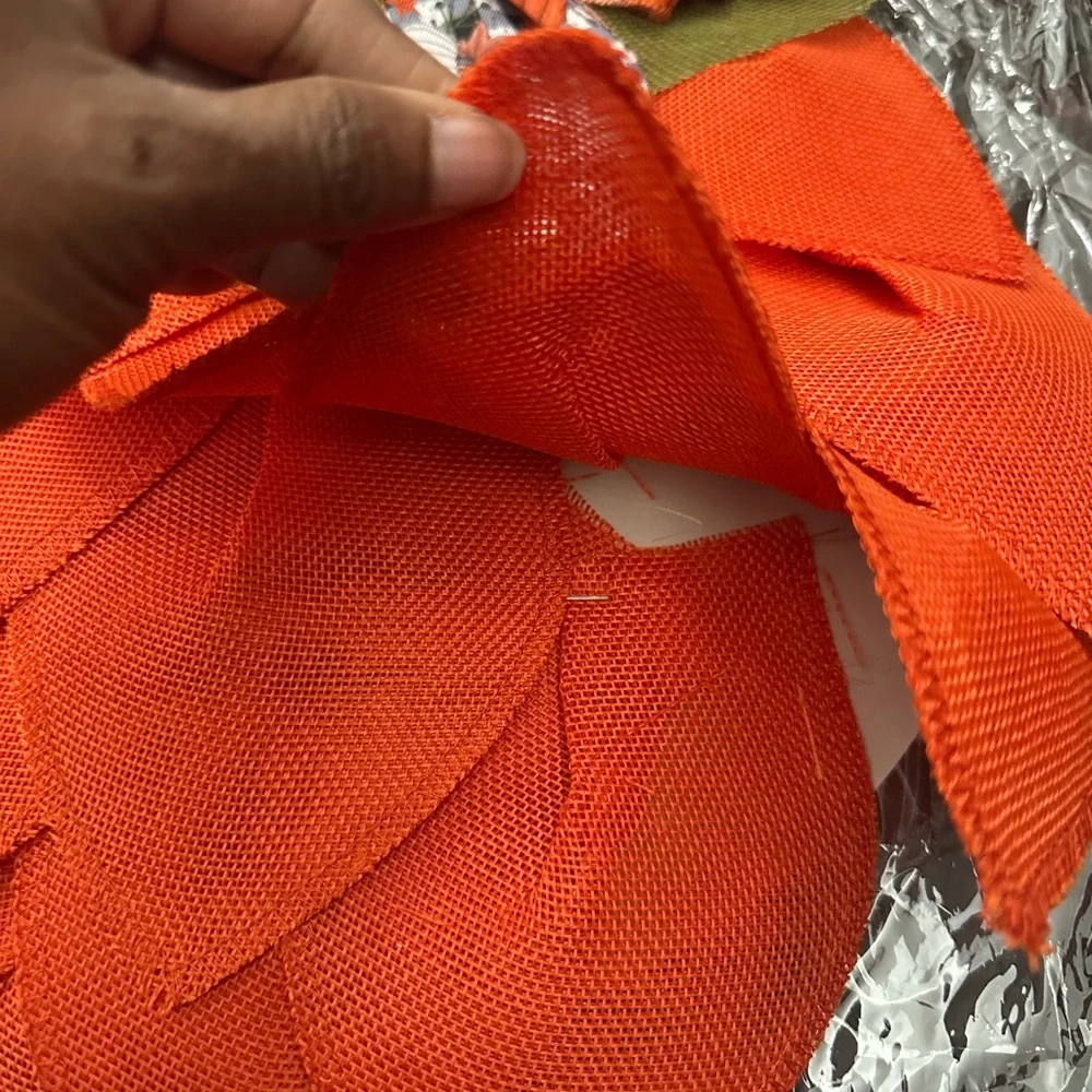 Chic Orange Textured wreath for the holidays